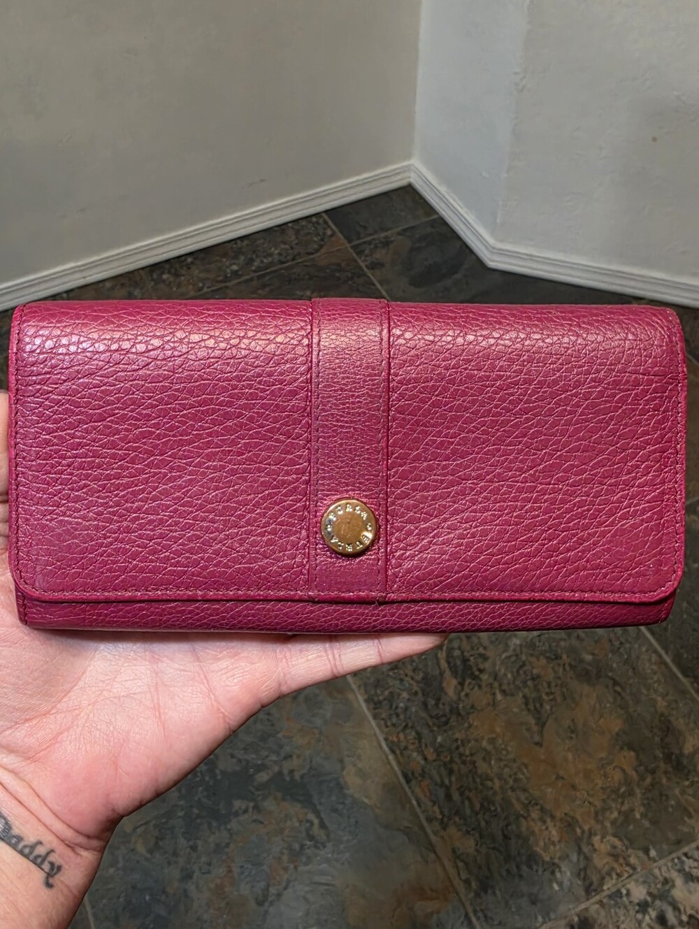 Furla Classic Continental Flap Wallet in Peonia Pink / Fuxia - MSRP $200